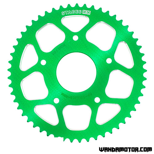 Rear sprocket Stage6 Peugeot XPS, Rieju MRT 53t green